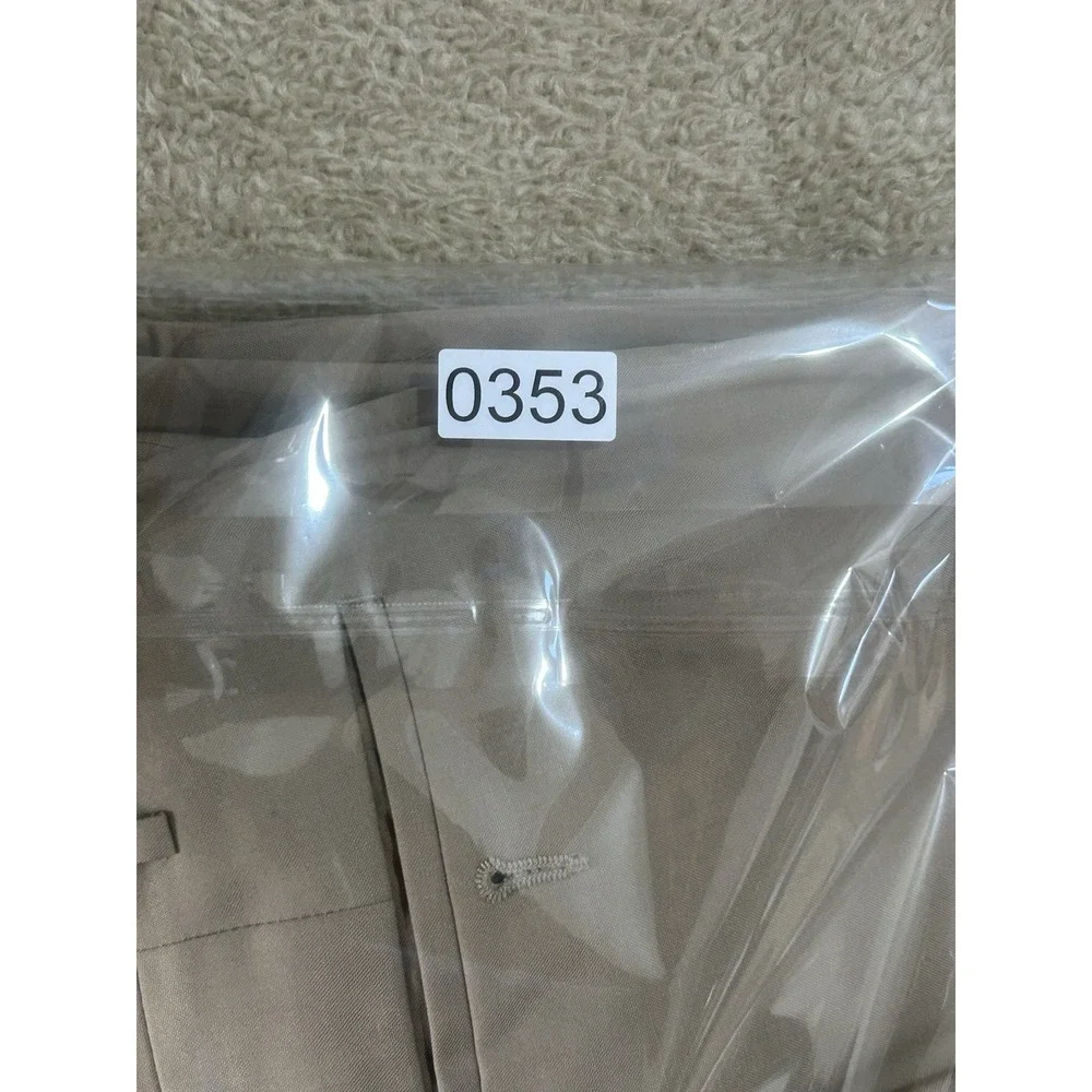 Ralph Lauren 100% Wool Pants Men's 36 x 30 Total Comfort Lightweight Cuffed‎ Tan